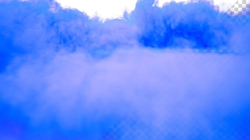 Explosion With Expanding Blue Smoke Shockwave V4