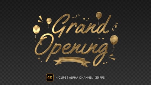 Elegant Golden Grand Opening Title Reveal Animation