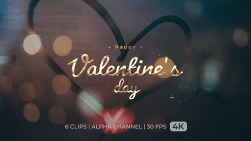 Happy Valentine Day Text Animation