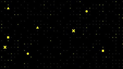 Animated Geometric Grid Background with Pulsing Shapes and Color Changes