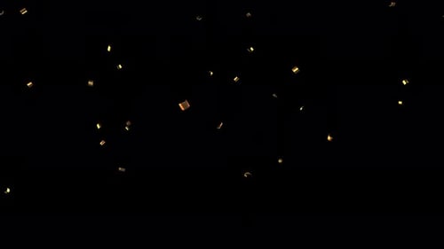 Golden Confetti Falling Loop for Celebrations