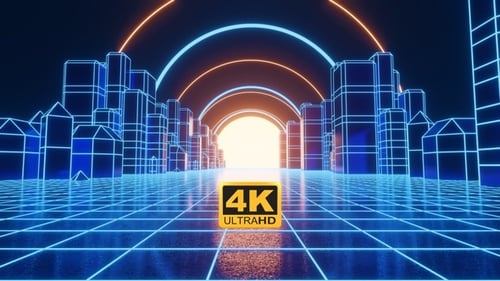 Cyberpunk Retro Street Background Vj Loop