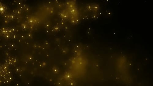 Golden Particles Sparkle Background Loop