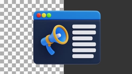 3D Animation of Google Ads Line | Alpha Channel