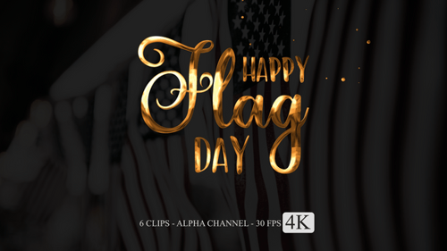 Happy Flag Day Animation Text
