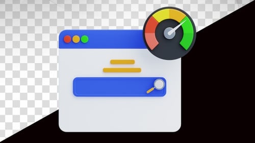 Website Performance Speed Test and Search Optimization Icon