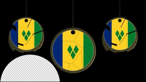 Modern Geometric Circular Flag Reveal Animation