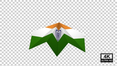 Drapeau de l'avion en papier de l'Inde