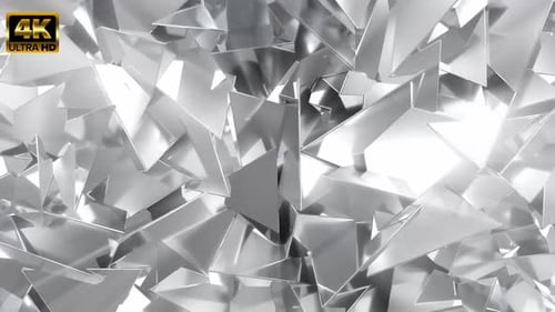 Shiny Silver Triangles 4K