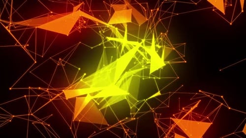 Abstract Glowing Plexus Network Connection Loop Background