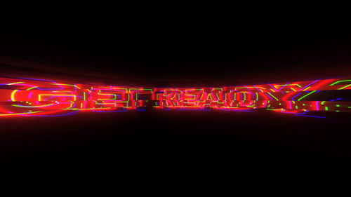 Get Ready Dynamic Neon Glitch Text Animation