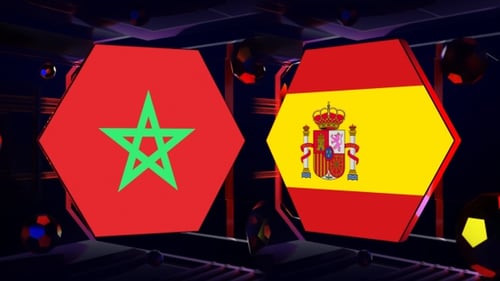 Morocco Vs Spain Football Background Loop