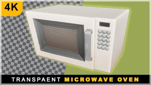 3D Animated Microwave Oven Rotating Loop