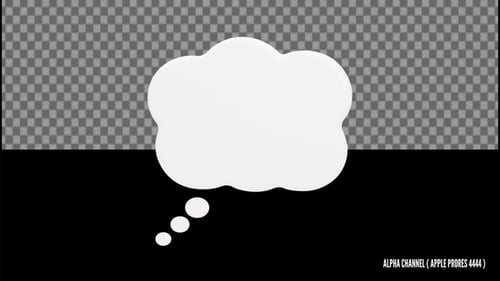 3D Chat Bubble Line Animation | Alpha Loop