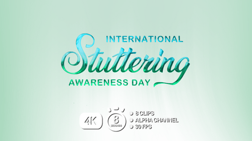 International Stuttering Awareness Day Text Animation