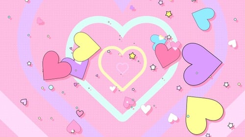Colorful Hearts Pop