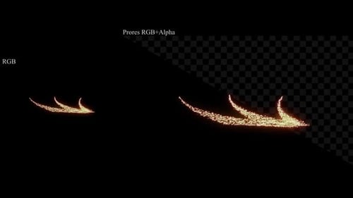 Sparkling Fire Particle Arrow Pointer Animation
