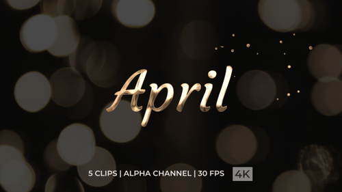 Animation de texte d'avril