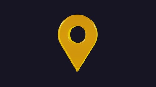 Animated 3D Bouncing Location Pin Icon