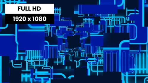 Blue Pattern Background 02 VJ Loop