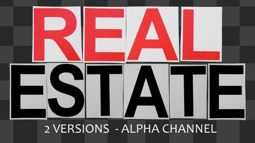Real Estate Text Reveal Animated Pack With Crumpled Paper Effect