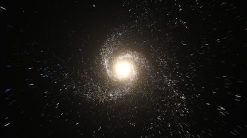 Abstract Particle Light Spiral Cosmic Background