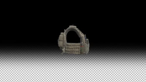 Canal alpha d'animation en boucle d'armure corporelle 3D