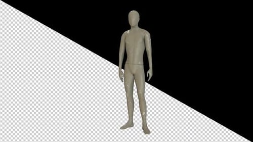 Isolated 3D Mannequin Standing for Compositing