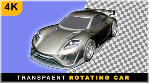 Sport Car 360 Rotating Loop On Transparent Background