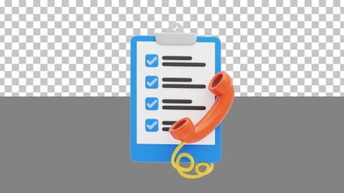 3D Animation of Call Survey | Alpha Channel