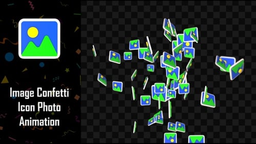 Image Confetti Icon Photo Animation