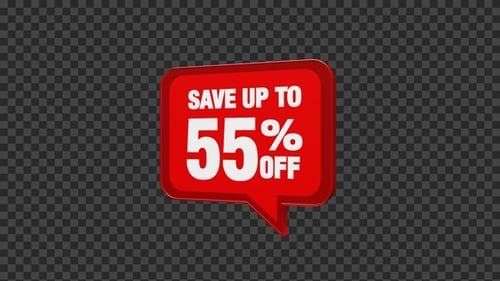 Save Up To 55 Percent Off Discount Badge
