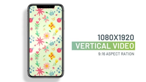 Spring seamles looping background animation for social media posts