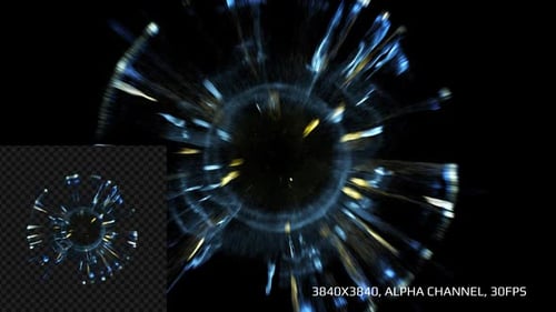 Futuristic Digital Light Burst Transition Effect