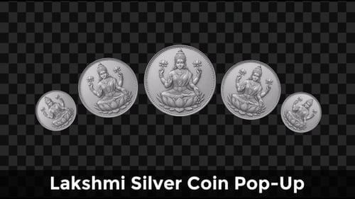 Pièce en argent Lakshmi éphémère — Diwali Festival Wealth