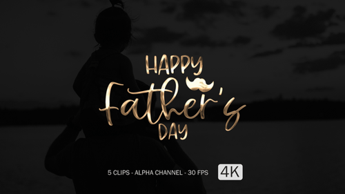 Golden Script Happy Father's Day Greetings Pack