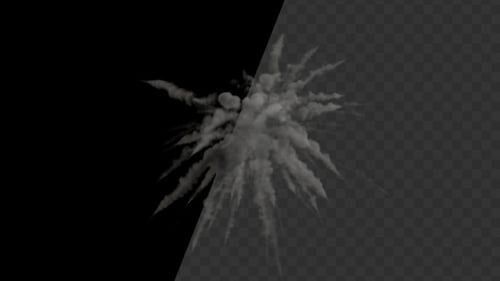 Realistic Organic Smoke Dust Burst Reveal Animation