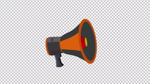 Animated Megaphone | Alpha Channel