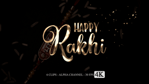Happy Rakhi Animation Text