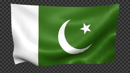 Drapeau du Pakistan agité en boucle