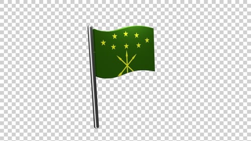 Adygea Flag Pin Icon