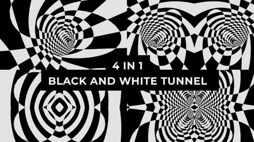 4 In 1 Black and White Tunnel