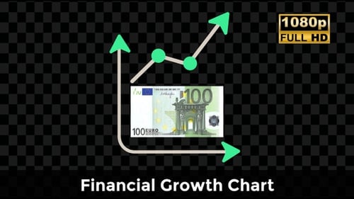 Animated Growth Chart with Financial Upward Trend