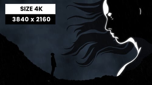 Storm Couple Silhouette 4K