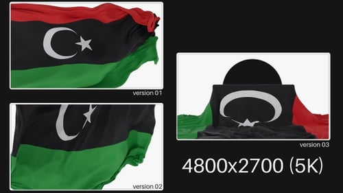 Packung mit Flagge von Libyen auf Alpha