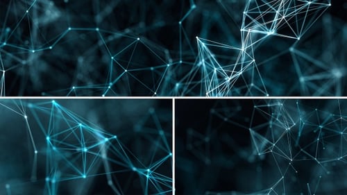 Abstract Futuristic Data Network Animation