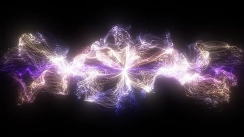 Abstract Flowing Light Particles Energy Wave Background