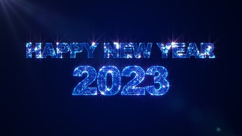 Happy New Year 2023 3D Text V2