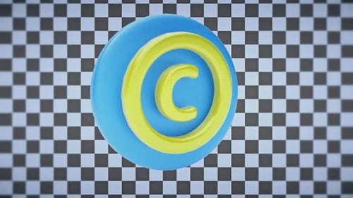 Animated Copyright Emoji Alpha Channel