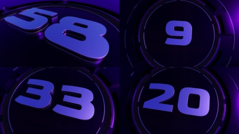 Modern Digital Countdown Timer with Purple Glow, Backgrounds Motion ...